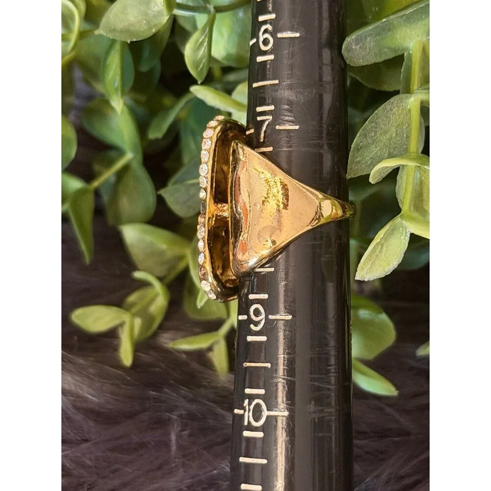 Statement‎ Rhinestones Golden Ring